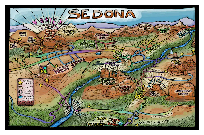 3×4.5″ Sedona Bliss – Sedona Map Magnet