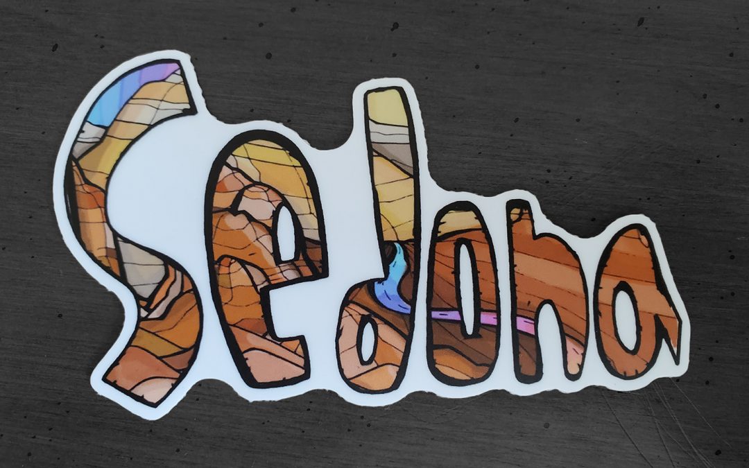 2.25×4″ Sedona Bliss – Sedona Name vinyl stickers