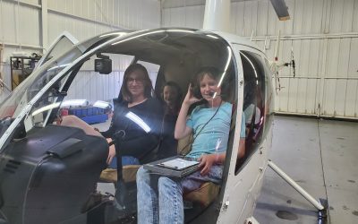 Checking out a helicopter